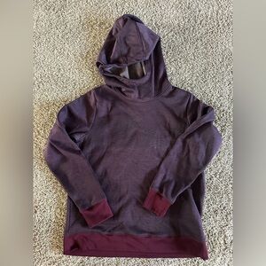 Women’s Hooded Pullover Sweatshirt - Deep Plum